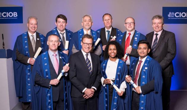 I had the privilege to celebrate with eight of our team at their CIOB Graduation Ceremony in December, along with our Managing Director Malcolm Clarke.